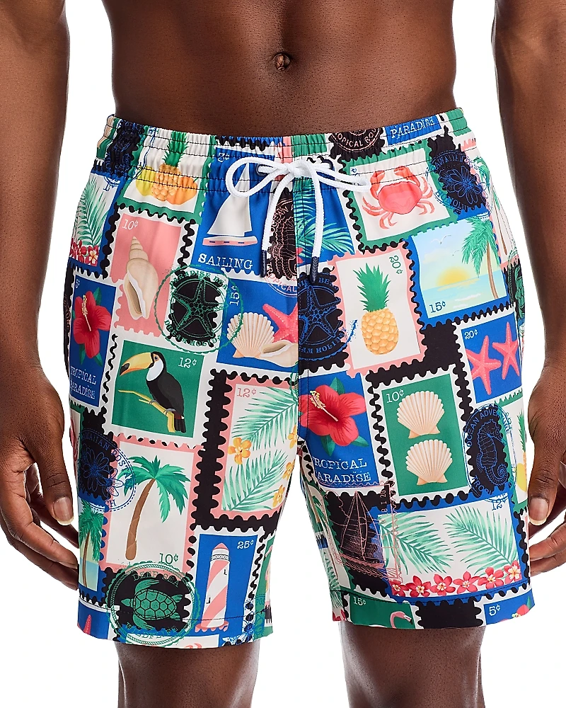 Trunks Surf & Swim Co. Sano Tropical Stamp Print 6.5