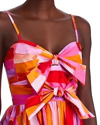 Natasha Sunset Tile Poplin Bow Dress