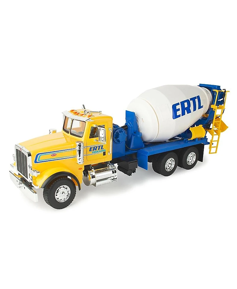 Ertl 1/16 Big Farm Yellow & Blue Peterbilt Model 367 Cement Mixer Truck - Ages 3+ Years