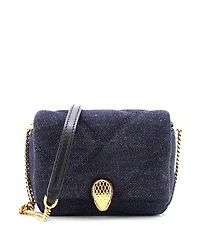 Pre-Owned Bvlgari Micro Serpenti Cabochon Shoulder Bag Diagonal Quilted Denim