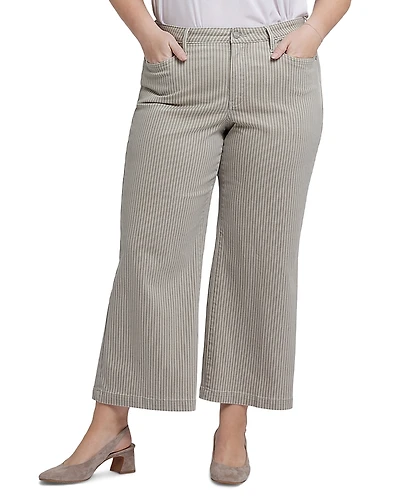 Nydj Plus Teresa Wide Leg Ankle Jeans
