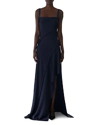Crepe Back Satin Slip Dress