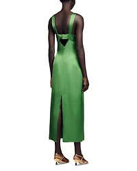 Sandro Cecile Fluid Satin Effect Dress