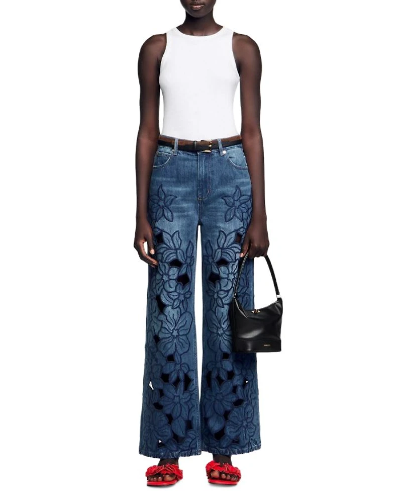 Spring High Rise Straight Jeans Blue Jean