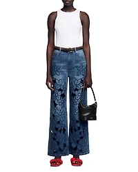 Spring High Rise Straight Jeans Blue Jean
