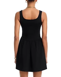 Ponte Square Neck Mini Dress