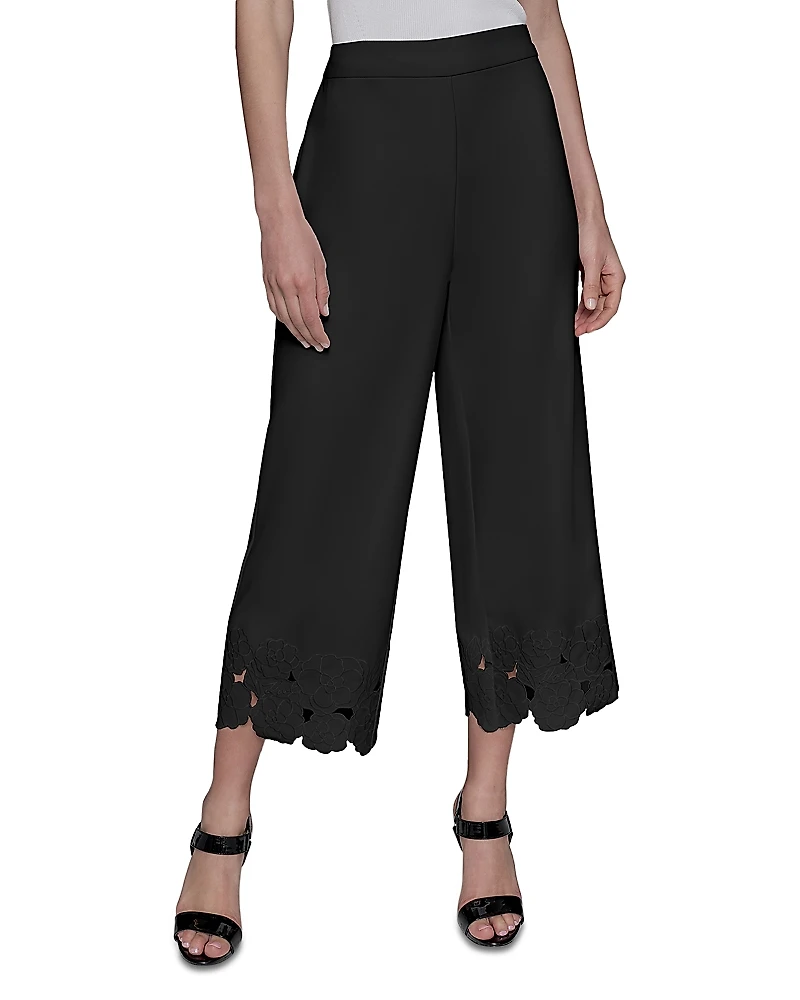 Karl Lagerfeld Paris Flora Cut Out Cropped Pants