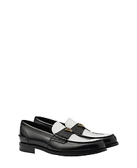 Prada Men's Two-Tone Brushed Leather Loafers