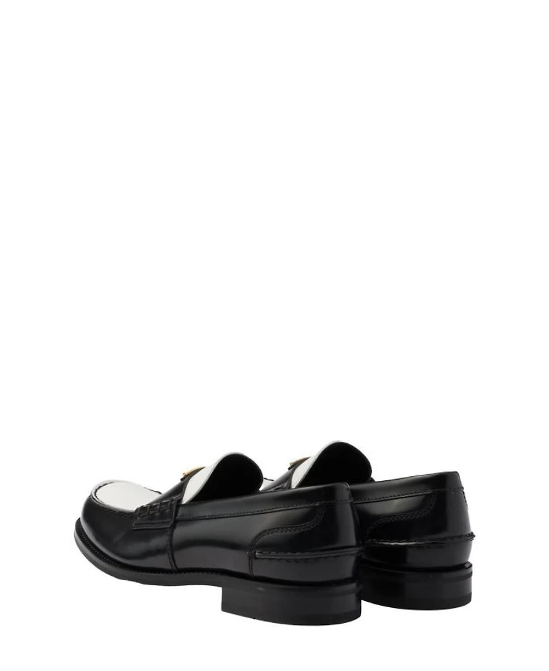 Men's Two-Tone Brushed Leather Loafers