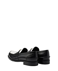 Men's Two-Tone Brushed Leather Loafers