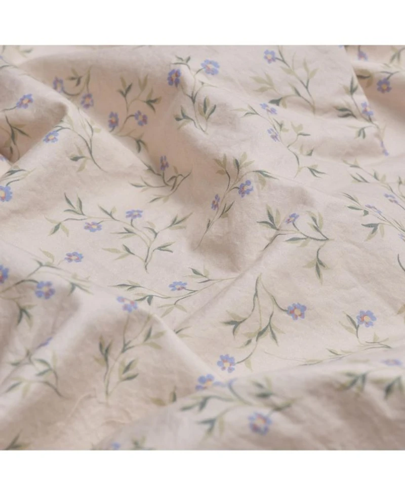Spring Sprig Printed Cotton Pillowcase Pair - Standard