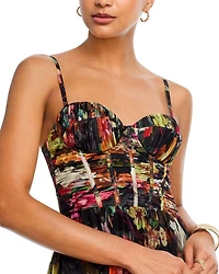 Pleated Floral Guest of Dress - Exclusive