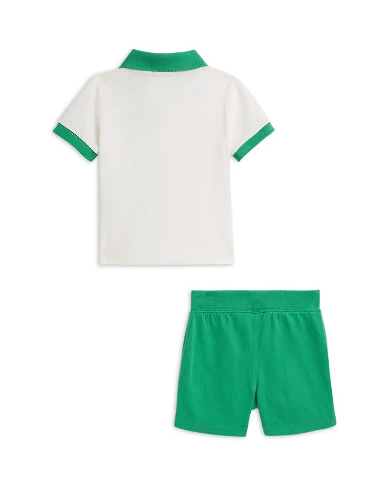 Logo Cotton Polo Shirt & Short Set - Baby