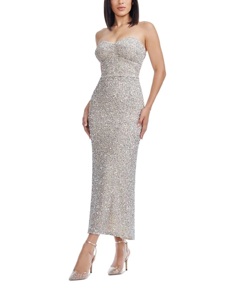 Vada Embellished Midi Dress