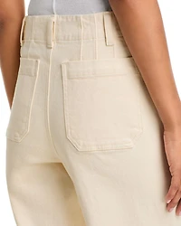 High Rise Wide Leg Jeans Ecru - Exclusive