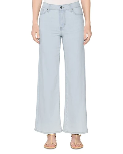 Le Slim Palazzo High Rise Wide Leg Jeans Feather