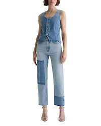 Brinley Mid Rise Straight Crop Jeans Carpinteria