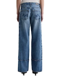 Adria Colorblock Low Rise Wide Leg Jeans Socialite