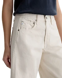Hattie High Rise Crop Barrel Jeans Opal Stone