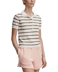 Varley Faustine Striped Polo Top