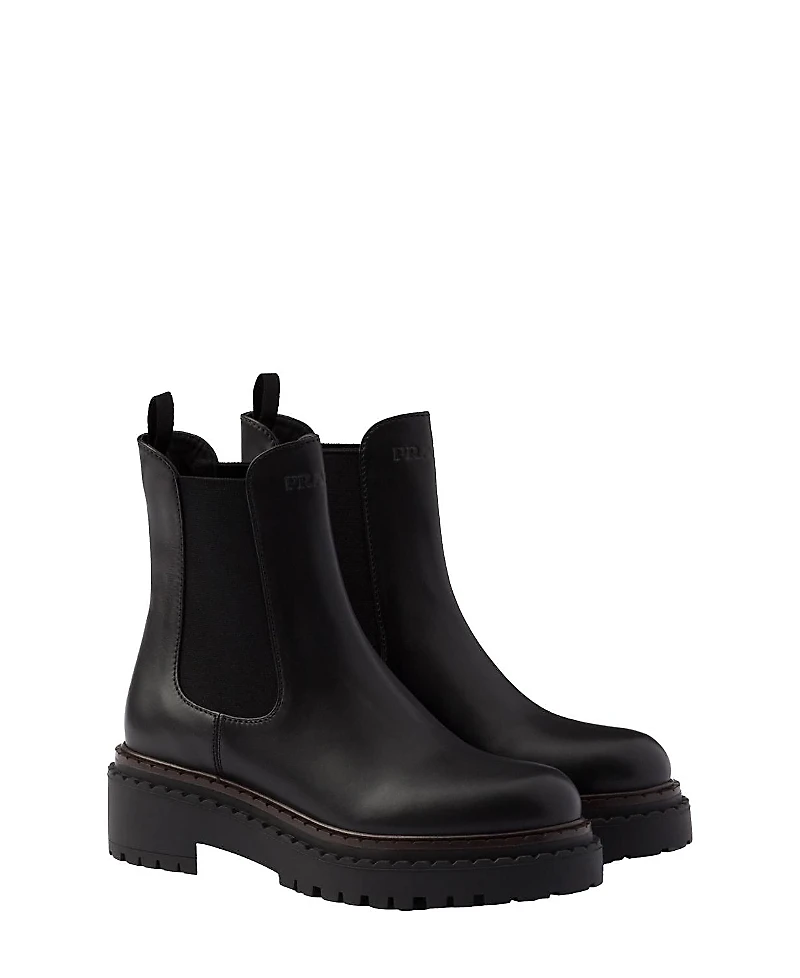 Prada Women's Leather Chelsea Boots