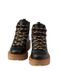 Women's Leather Laced Booties