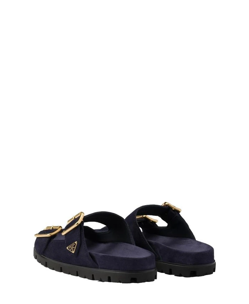 Women's Suede Strap Slides