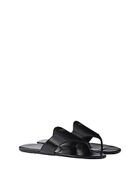 Prada Women's Brushed Leather Thong Sandals
