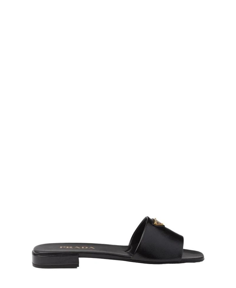 Women's Saffiano Patent Leather Slides
