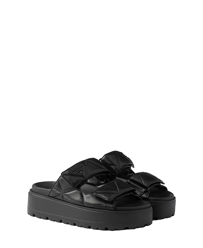 Prada Women's Padded Nappa Leather Slides