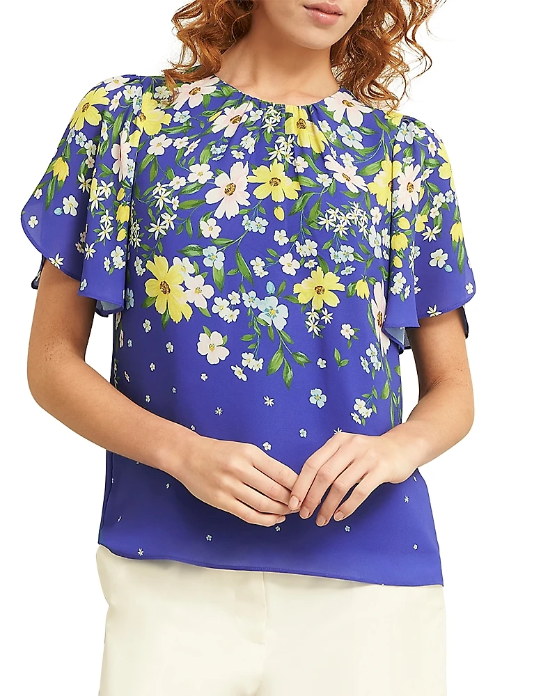 Hobbs London Verena Floral Print Top