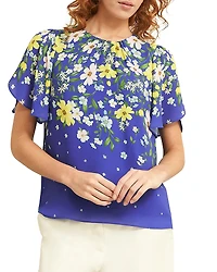 Hobbs London Verena Floral Print Top