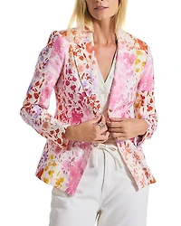 Derek Lam 10 Crosby Irina Floral Print Linen Blend Blazer