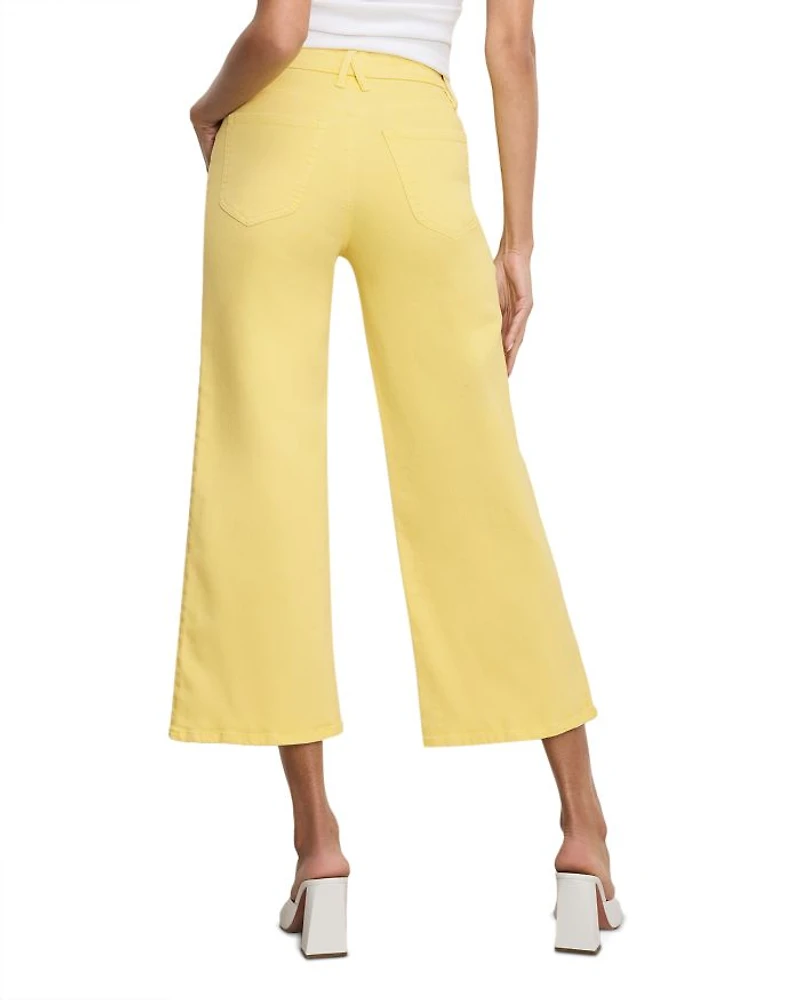 Good Waist Cropped Palazzo Jeans Lemon