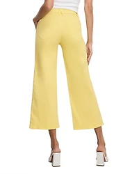 Good Waist Cropped Palazzo Jeans Lemon