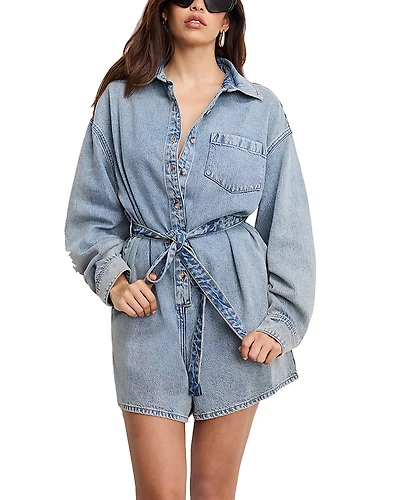 Good American Weightless Denim Romper