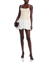 Fifi Bubble Hem Poplin Mini Dress