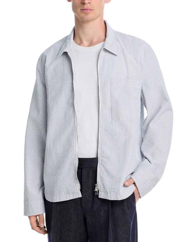 Regular fit Seersucker Shirt Jacket