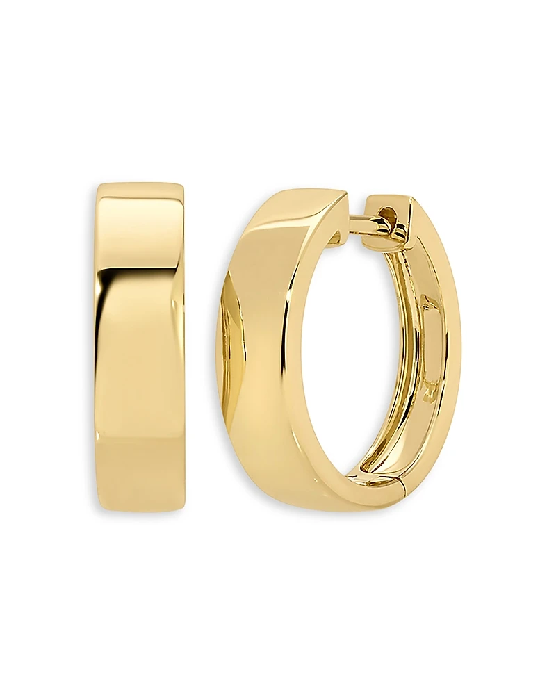 Ef Collection 14K Yellow Gold Charlie Hoop Earrings