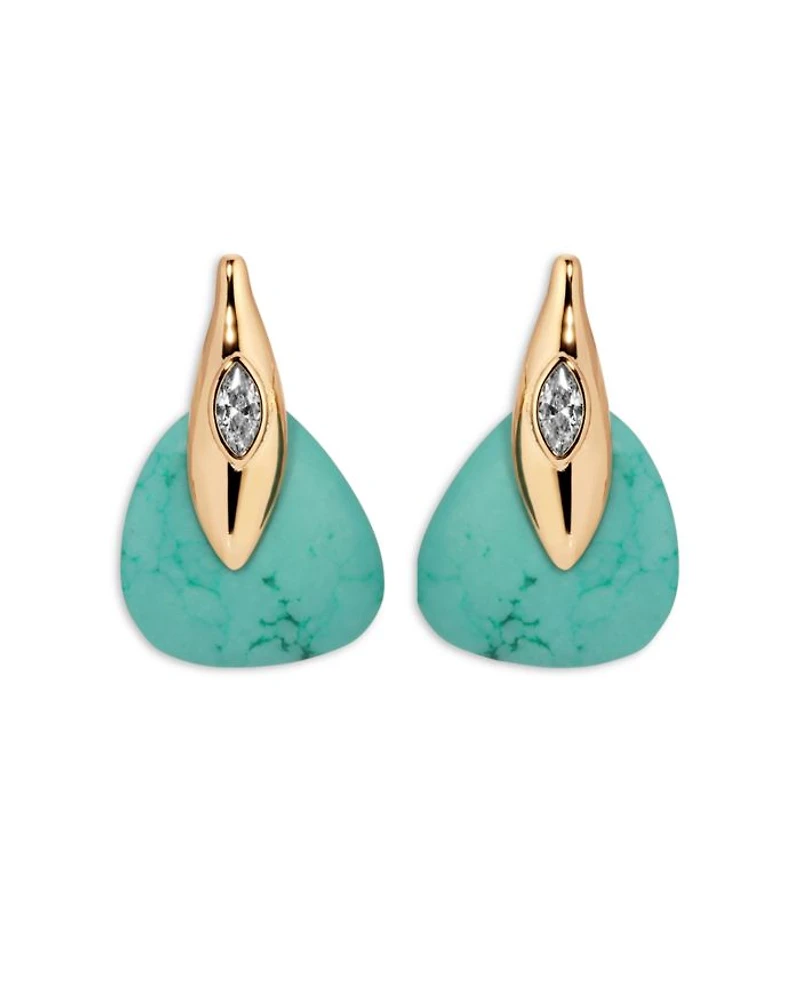 Turquoise Solstice Turquoise & Cubic Zirconia Drop Earrings