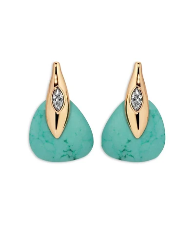 Turquoise Solstice Turquoise & Cubic Zirconia Drop Earrings