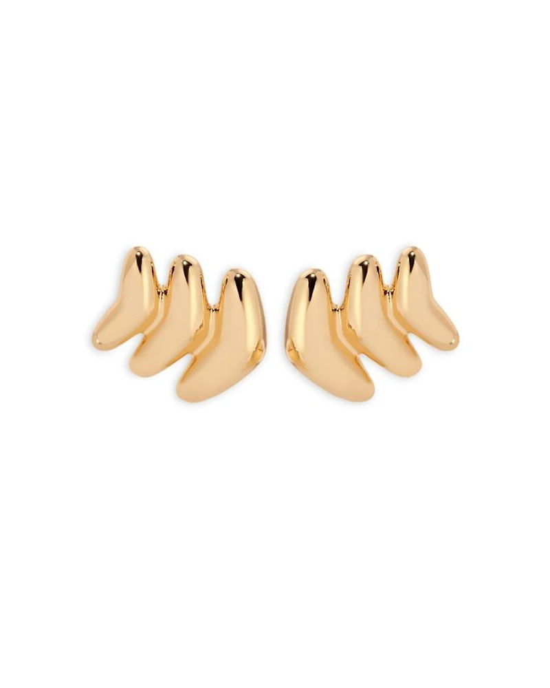 Metal Moderna Stud Earrings