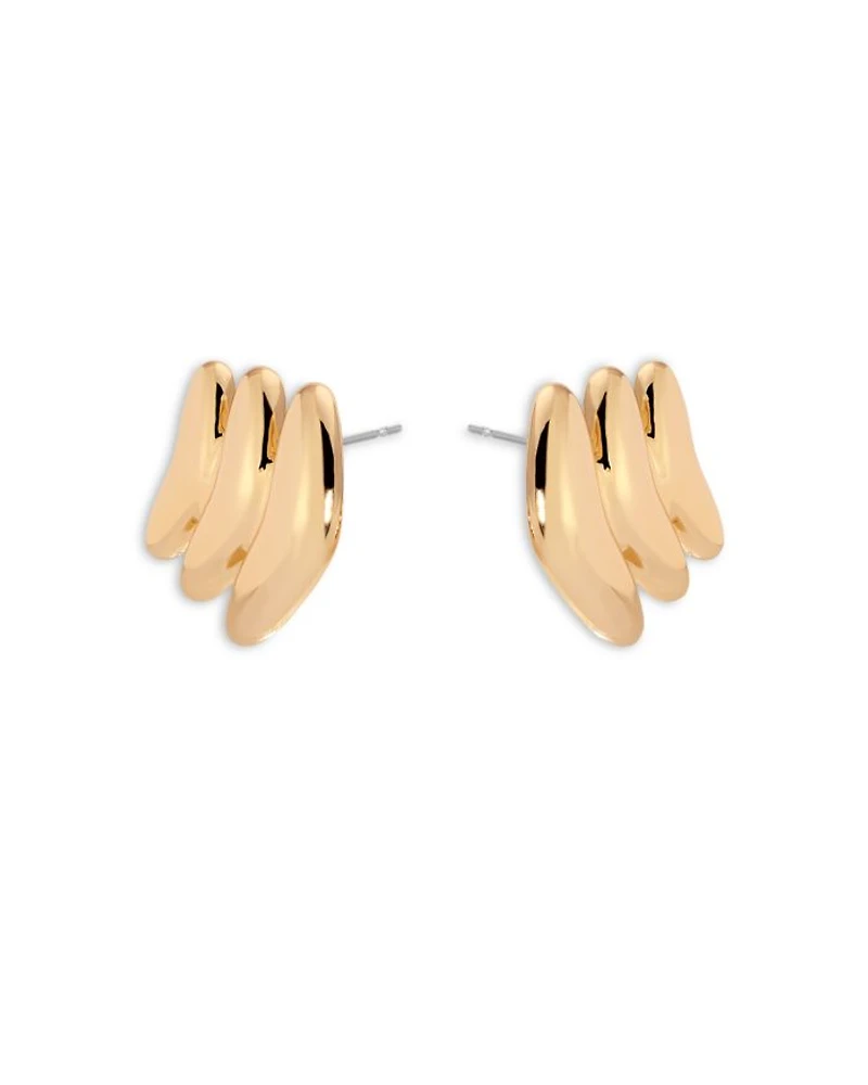 Metal Moderna Stud Earrings
