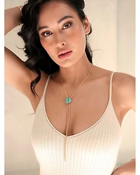 Turquoise Solstice Turquoise & Cubic Zirconia Lariat Necklace, 33"