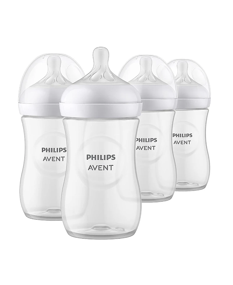 Philips Avent Natural Baby Bottle with Natural Response Nipple, 9oz, 4 pack