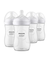 Philips Avent Natural Baby Bottle with Natural Response Nipple, 9oz, 4 pack