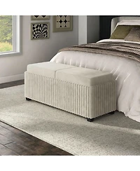 Nima Boucle Storage Bench with Trays