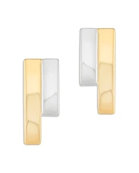 Alberto Amati 14K White & Yellow Gold Double Bar Stud Earrings