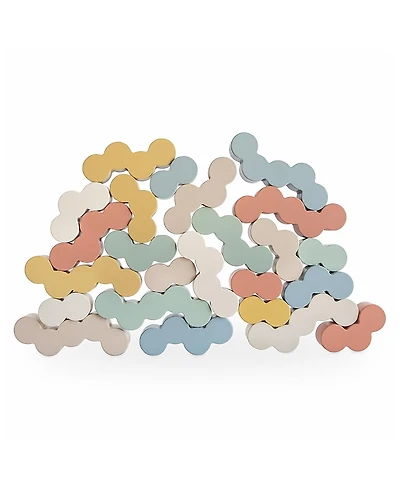 Mushie Wooden Balance Blocks (Tropical) - Ages 2-4