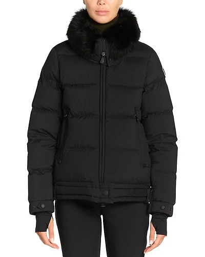 Moncler Arabbas Shearling Trim Puffer Jacket